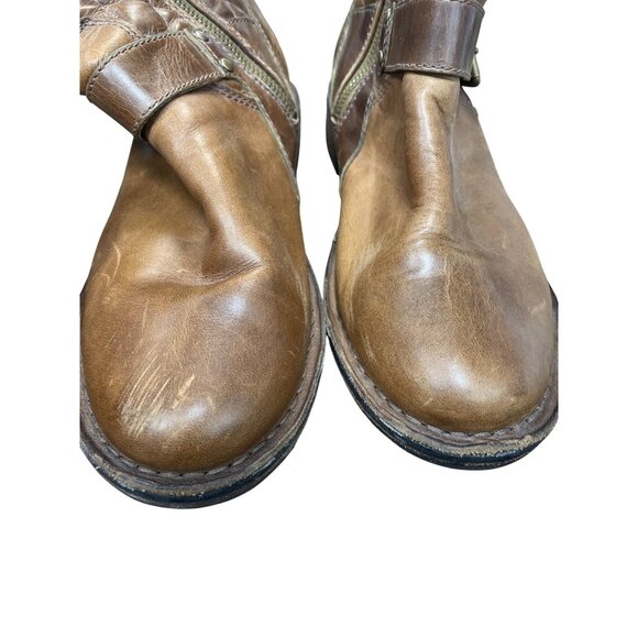 UGG Womans Brown Leather Moto Quilted Mid Calf Boots Sz 7.5 SKU 9475 - Picture 15 of 16